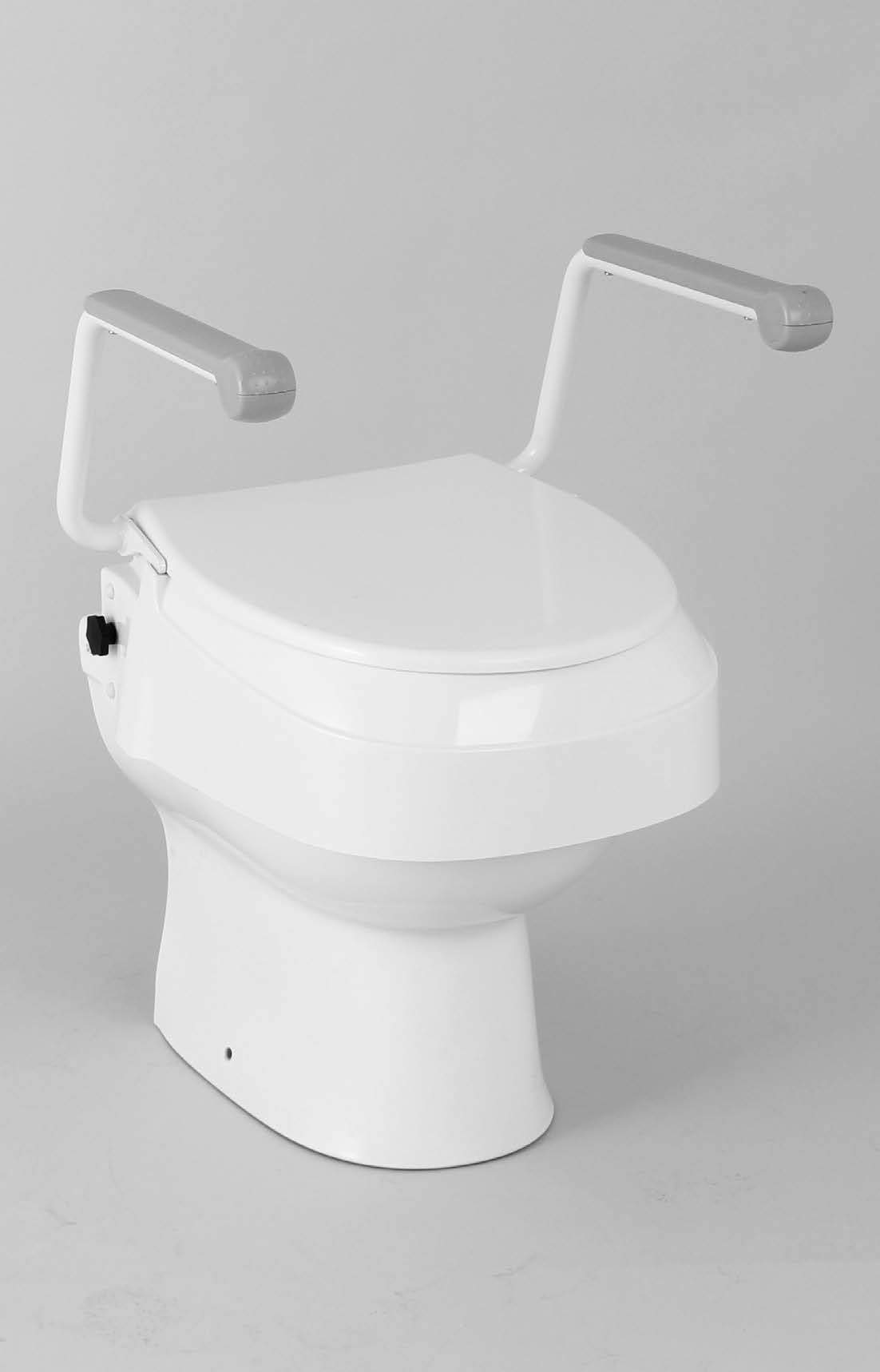 Adjustable Toilet Seat Raiser with Arms - Image 3