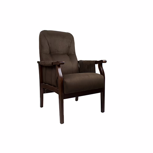 High Back Chair - Oscar Churchill- Vinyl Merlot
